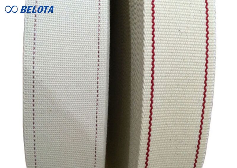 Dây đai cotton trắng viền đỏ