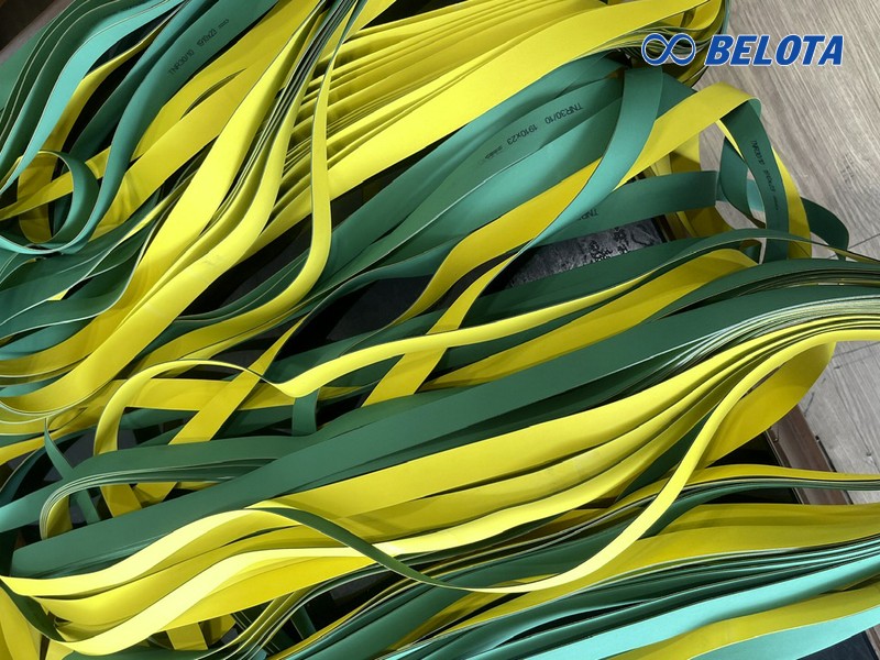 Dây đai dẹt xanh vàng