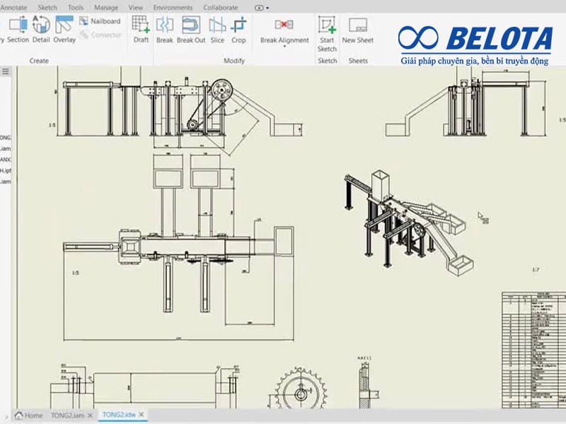Kỹ sư triển khai bản vẽ 2D/3D thể hiện đầy đủ kích thướ