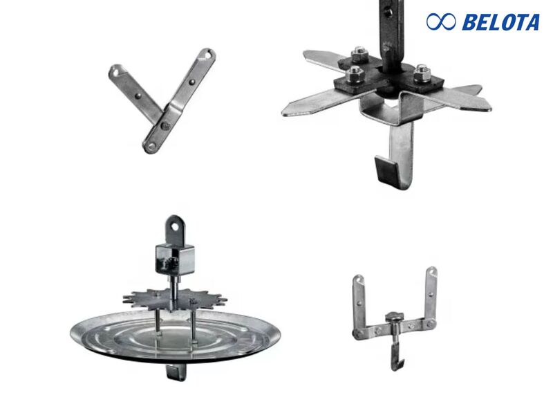 Móc treo được lắp phía dưới xích để giữ và vận chuyển sản phẩm trong quá trình hoạt động
