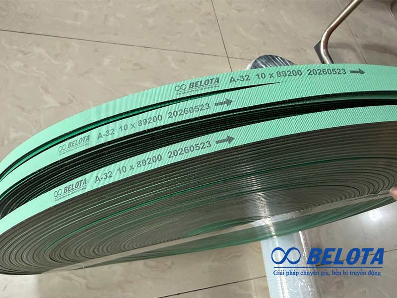 Mỗi sản phẩm sử dụng mối nối chồng đều được kĩ thuật Belota khắc dấu mũi tên 