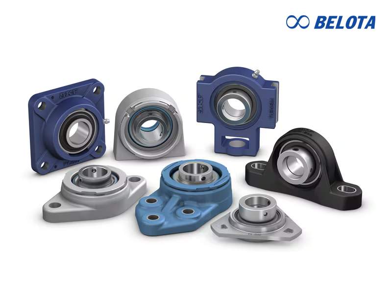 Một bộ gối đỡ SKF hoàn chỉnh được cấu thành từ bệ đỡ và con lăn