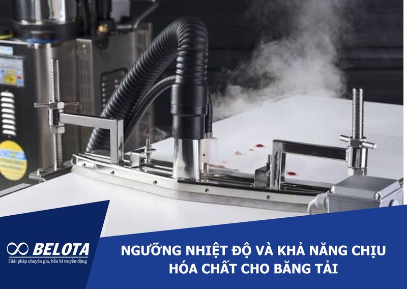 Ngưỡng nhiệt độ và khả năng chịu hóa chất sử dụng cho băng tải