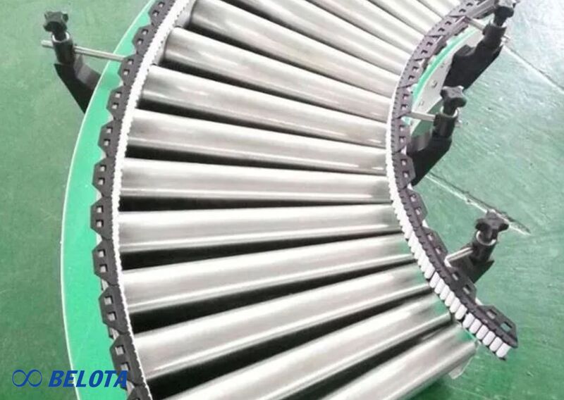 Nguyên lý hoạt động của băng tải con lăn cong