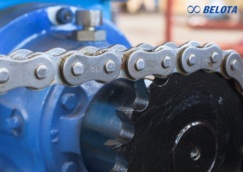 Nhông xích có khả năng làm việc liên tục, vận chuyển vật liệu đi xa với năng suất lớn