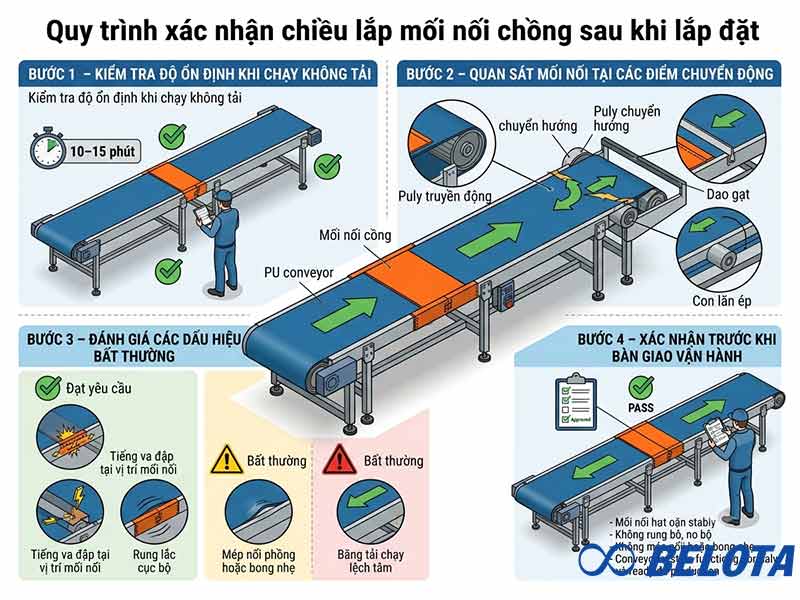 Quy trình chi tiết xác nhận chiều lắp mối nối chồng