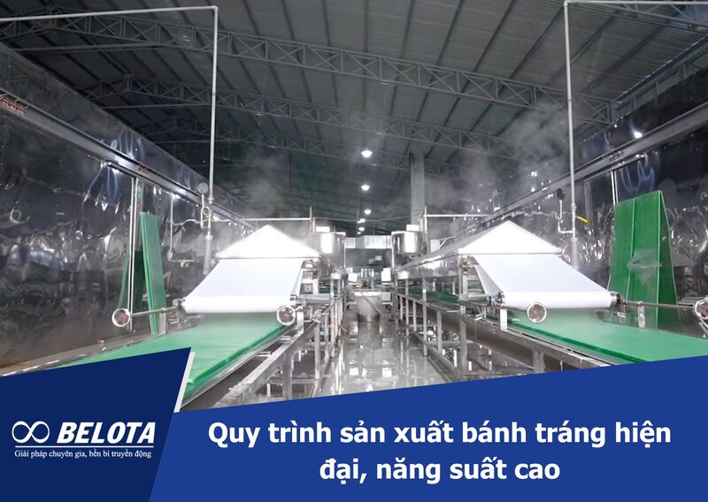 Quy trình sản xuất bánh tráng công nghiệp hiện đại, năng suất cao