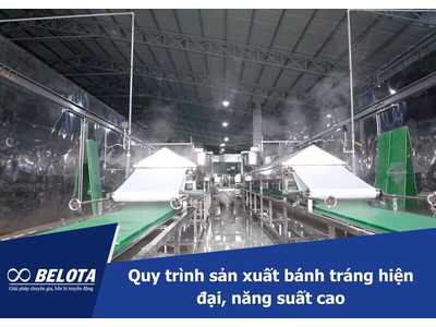 Quy trình sản xuất bánh tráng công nghiệp hiện đại, năng suất cao