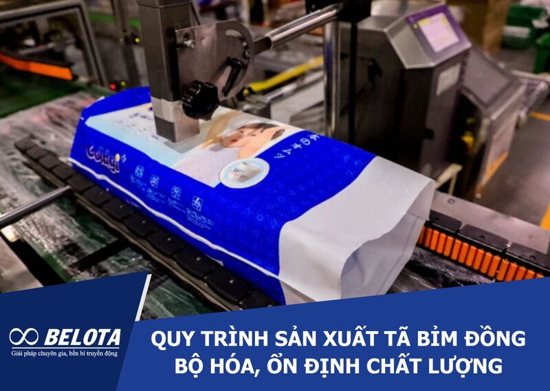 Quy trình sản xuất tã bỉm đồng bộ hóa, ổn định chất lượng