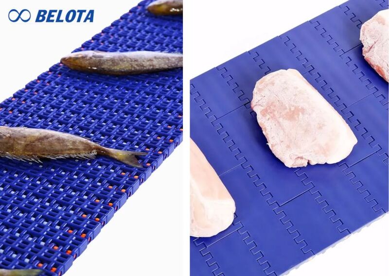 So sánh băng tải nhựa modular mặt kín và mặt hở
