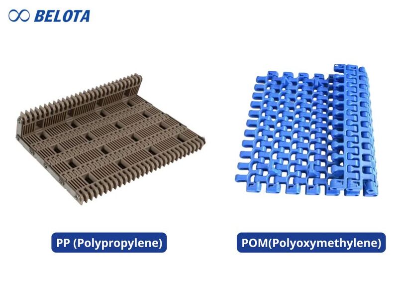 So sánh tổng quan băng tải vật liệu POM và PP