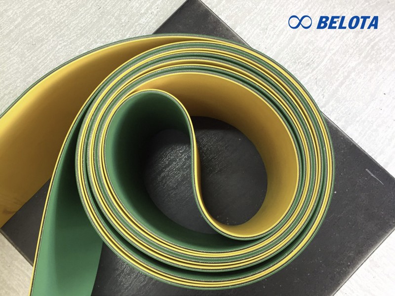 The green/yellow flat belt