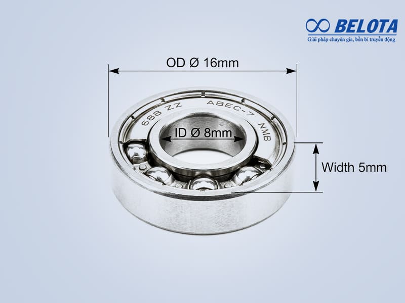 Thông số chi tiết của vòng bi 688