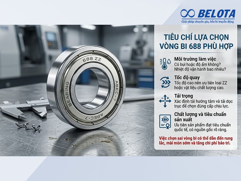 Tiêu chí lựa chọn vòng bi 688 phù hợp