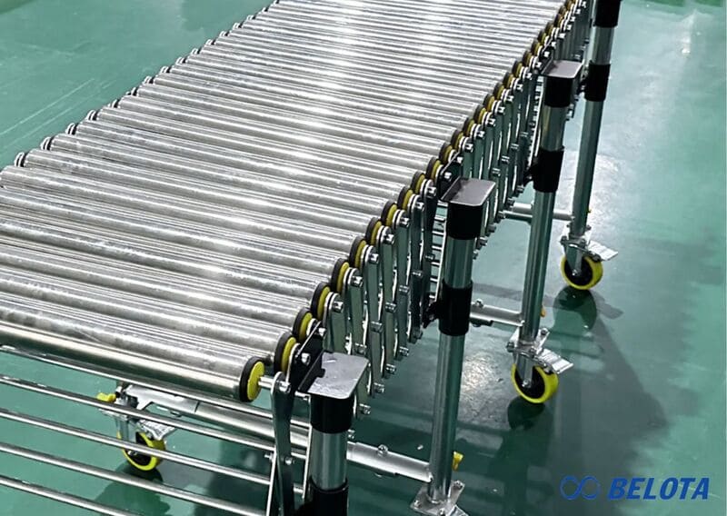 Ứng dụng của băng tải con lăn xếp