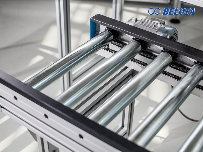 Ứng dụng thực tế băng tải con lăn Xích